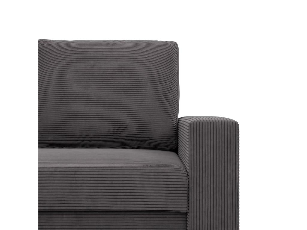 Canapé 3 places avec fonction sommeil Ventoriq - Gris foncé NHUA31230