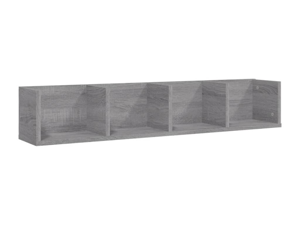 Etagère murale à CD Ventoriq gris 100x18x18 cm Bois d'ingénierie ZAOV28850