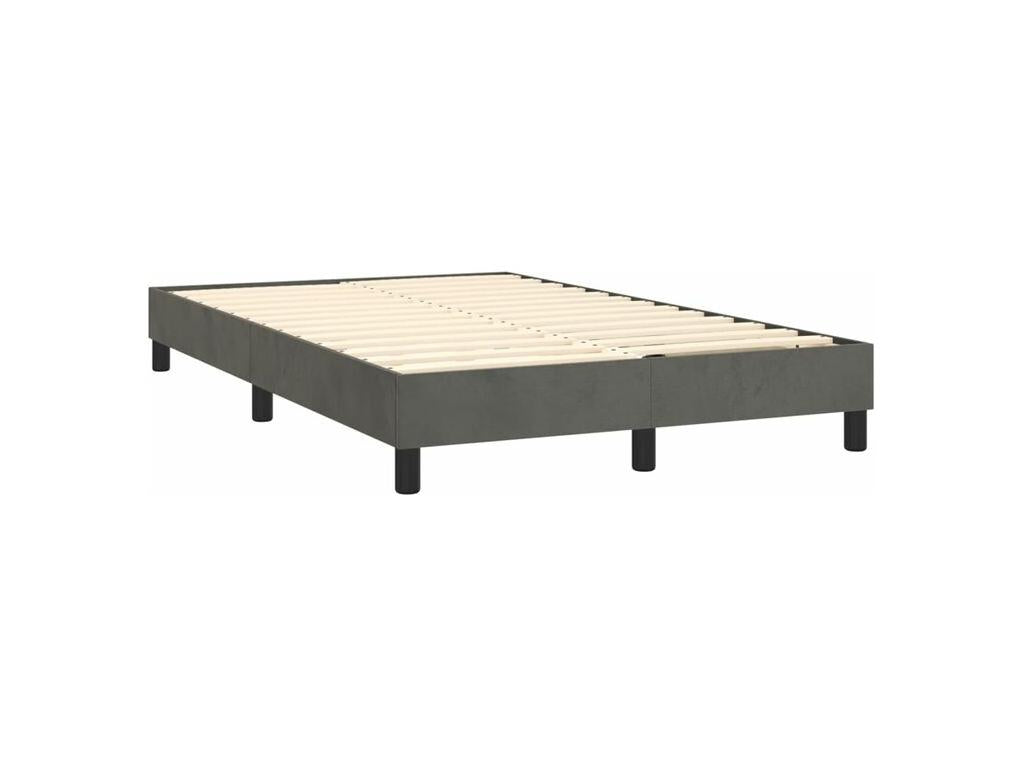 Sommier à Boislis de lit avec matelas LED Gris foncé 120x200 RNNL80348