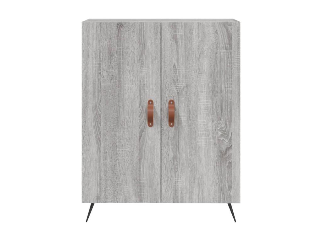 Buffet haut Boislis gris 69,5x34x180 cm Bois d'ingénierie ZZUH73104