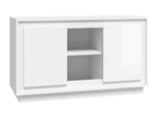 Buffet blanc brillant 102x35x60 cm bois d'ingénierie RGIL73470