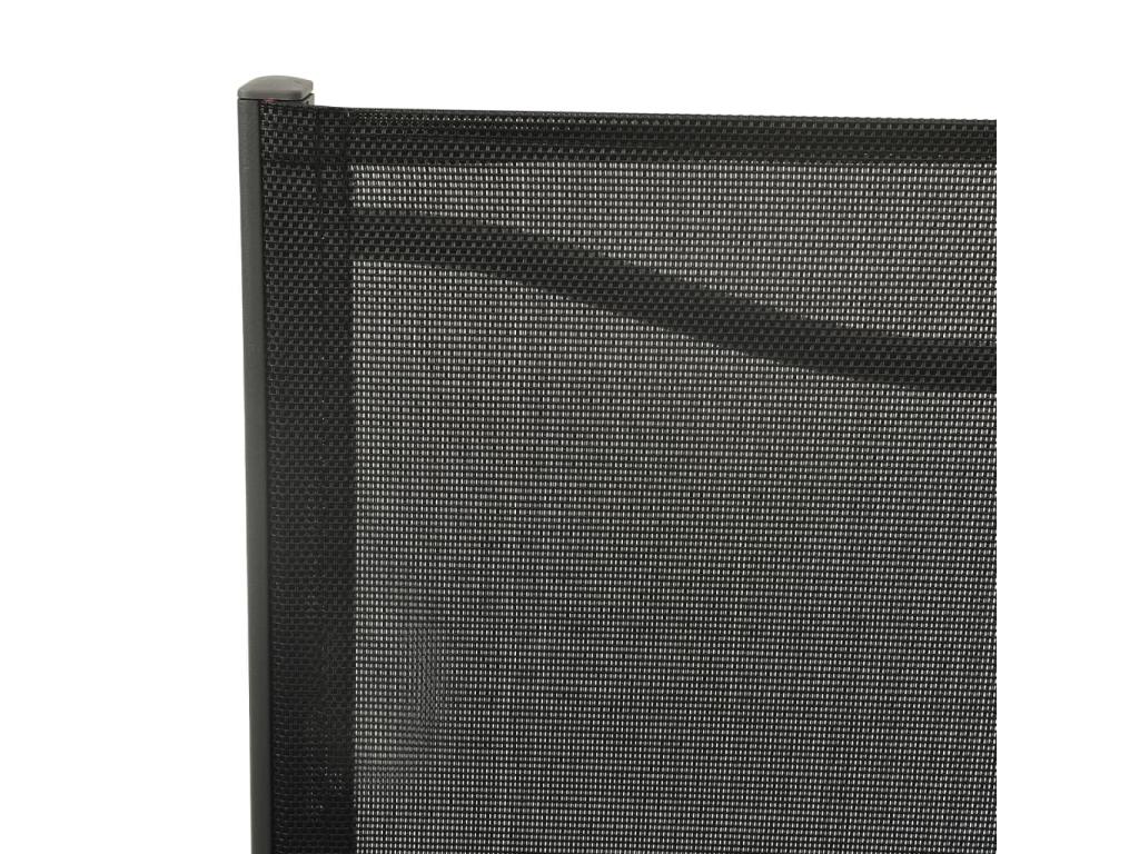 Chaises de jardin lot de 4 Textilène et acier Noir anthracite QKCY10405