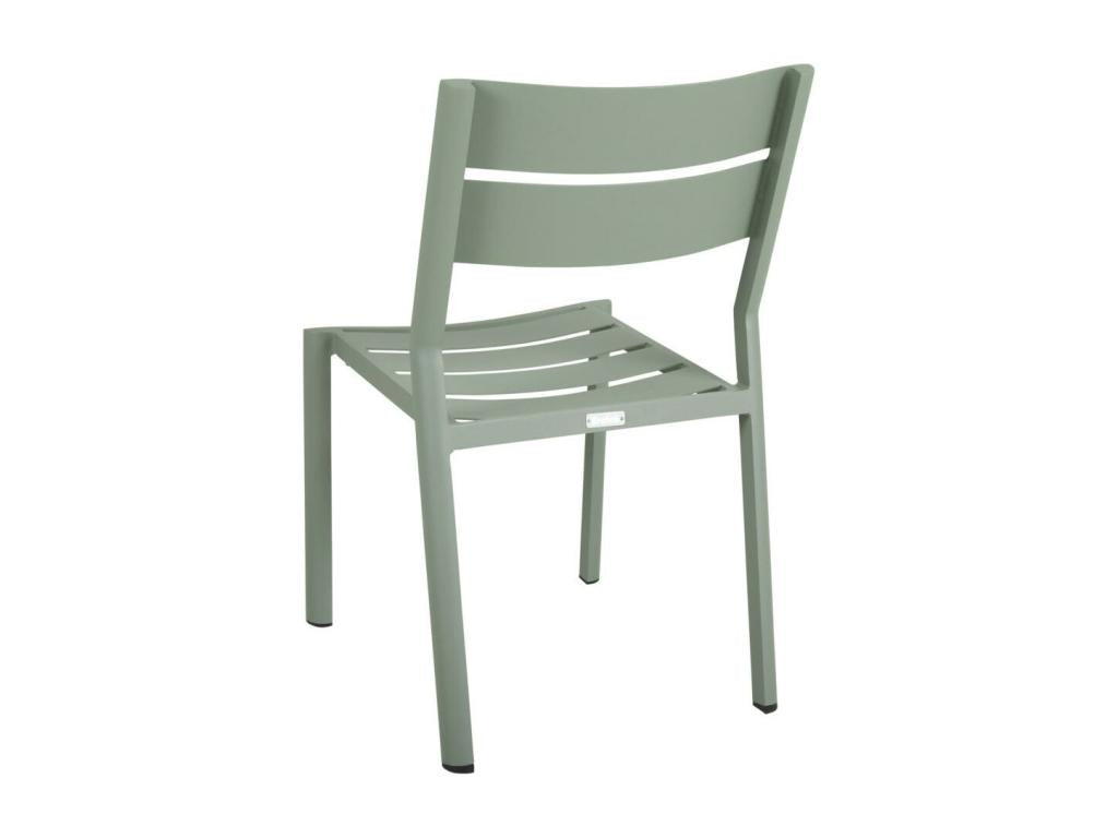 Chaise de jardin en aluminium vert argile lot de 2 STOCKHOLM NJJJ20505