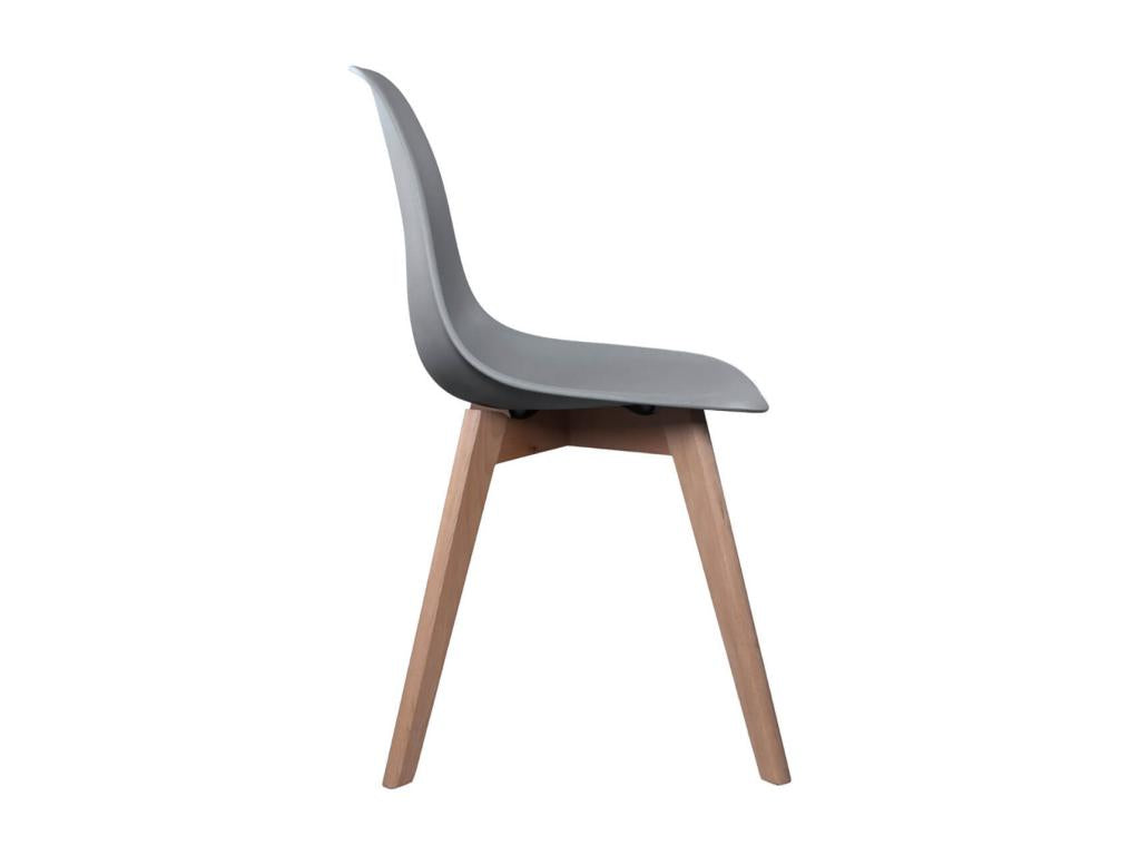 Ventoriq - Lot de 2 Chaises Scandinaves Grises UPTL36085