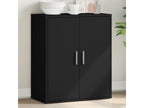 Buffet noir 79x38x80 cm bois d'ingénierie WXLS51908