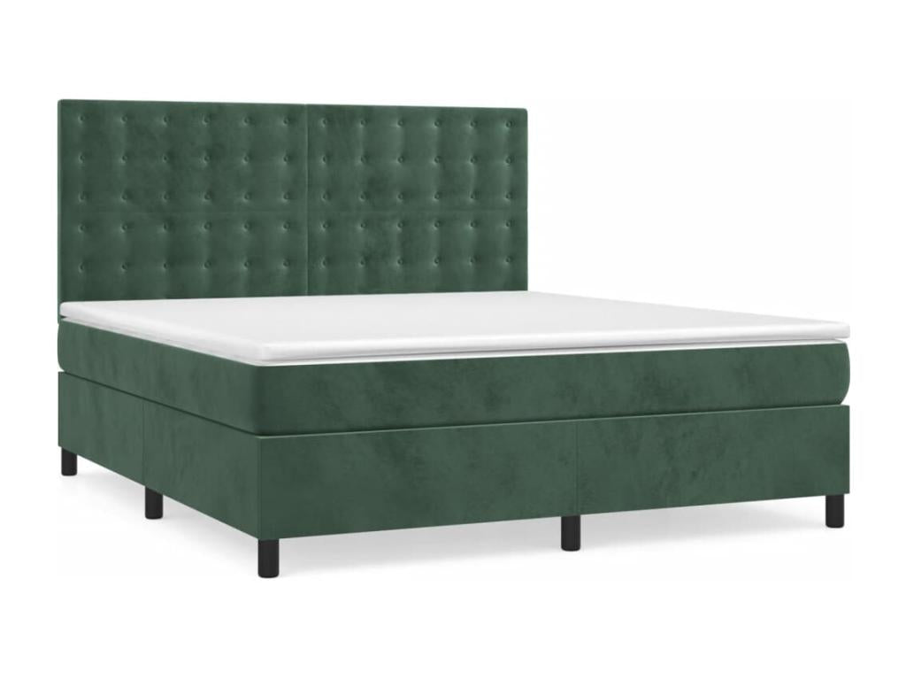 Sommier à Mobenze de lit et matelas Vert foncé 160x200cm Mobenze NDTQ03143