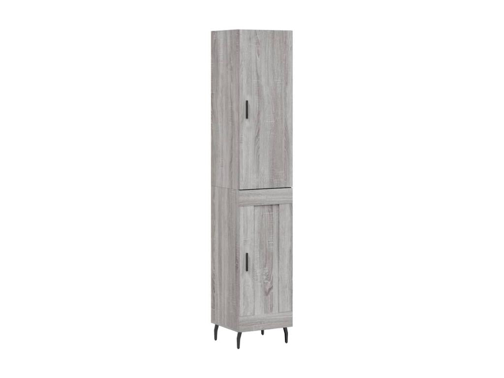 Buffet haut Ventoriq gris 34,5x34x180 cm Bois d'ingénierie MSNG20616