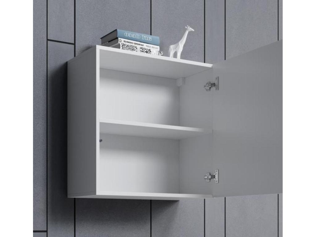 Armoire murale pour Salon Salle à manger en Blanc avec 60x30x60cm Ventoriq Q1 ZHVY54535