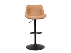 Tabouret de bar réglable Ventoriq PU cognac QSVQ76759