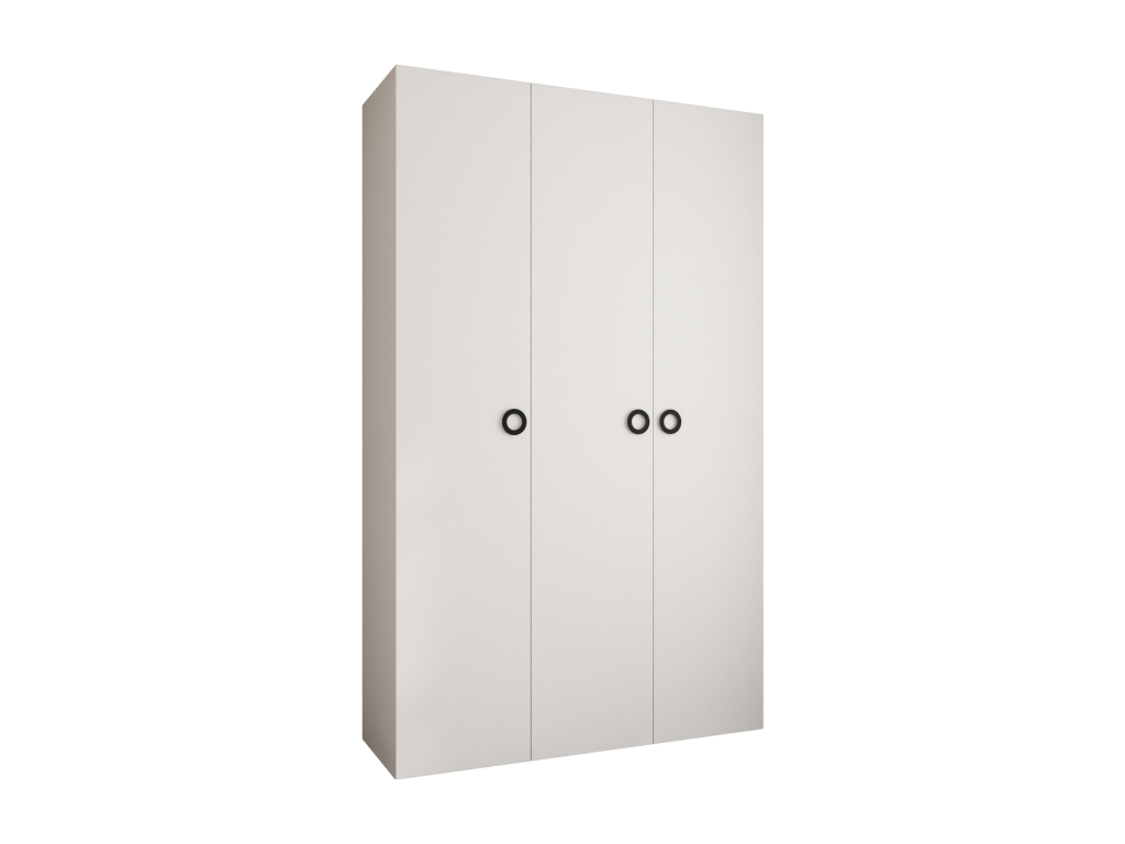 Armoire à portes battantes Como 1 245.5/150/40 3 portes blanc/noir THOJ62521