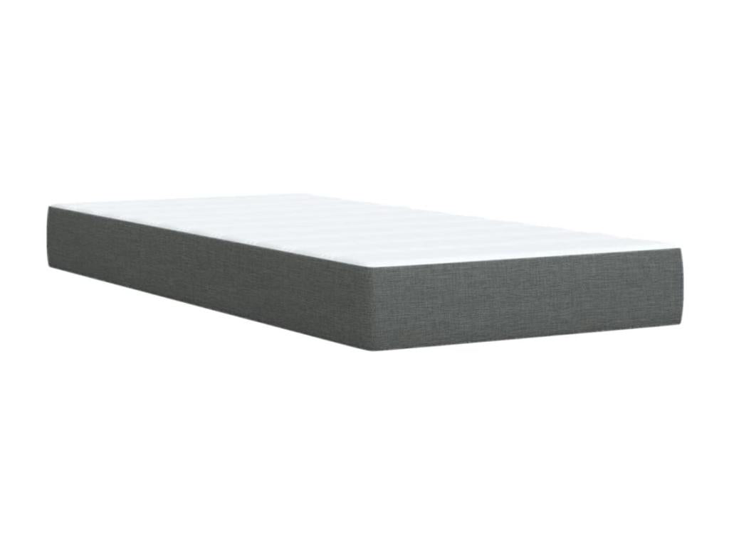 Sommier à Ventoriq de lit avec matelas Gris foncé 80x200 cm Tissu NCAN34143