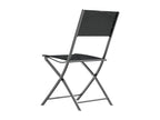 Chaises d'extérieur pliables 2 pièces Noir Acier et textilène EDCT33327