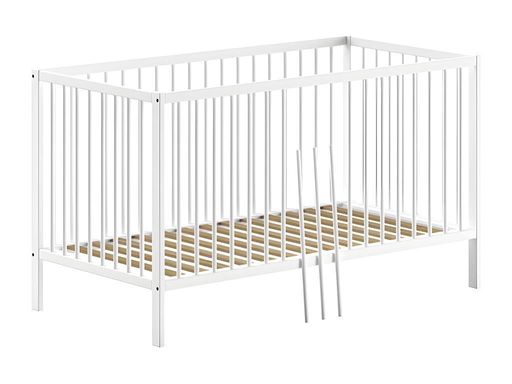 Lit évolutif 70x140 sommier inclus Ventoriq Blanc RTFM15795