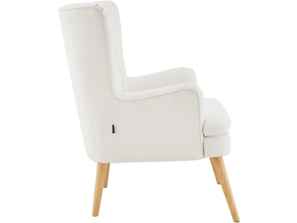 Boislis - Chaise d'appoint rembourrée en PU crème GBDE26974