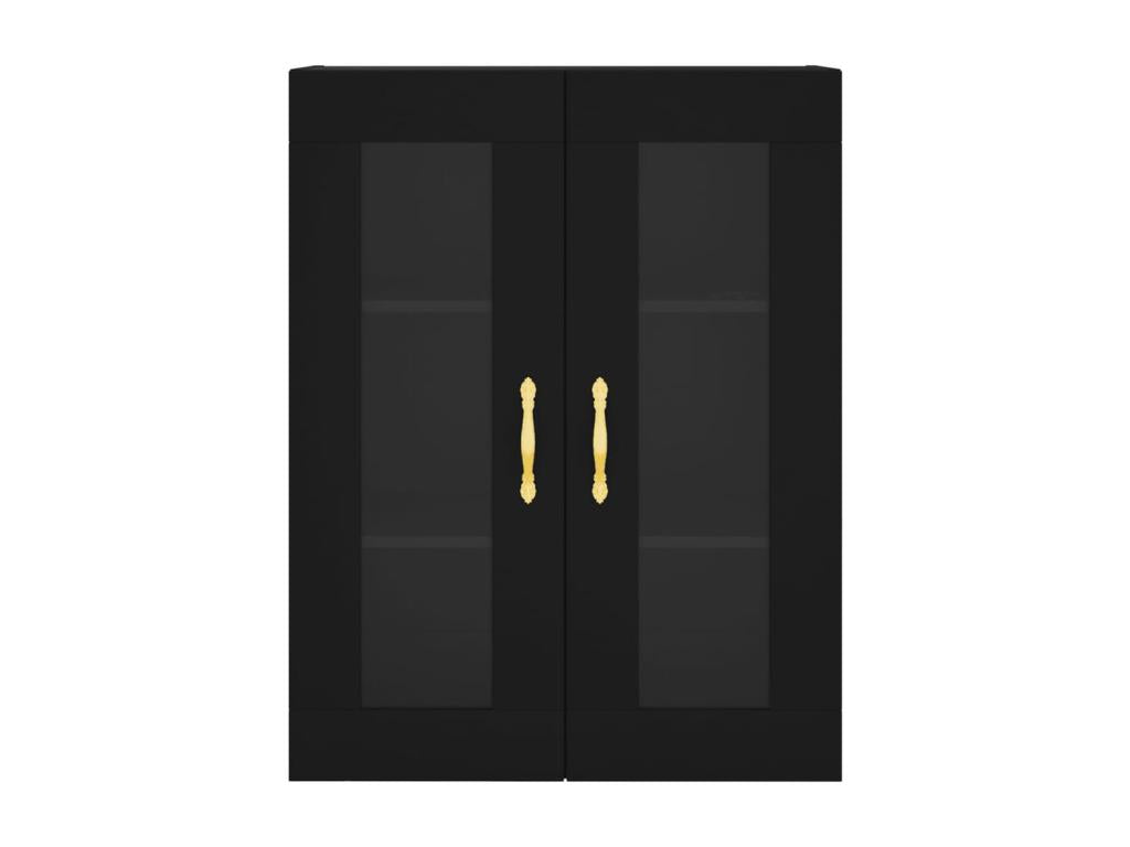 Buffet haut Noir 69,5x34x180 cm Bois d'ingénierie OMIU26103