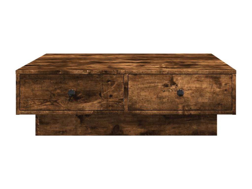 Table basse Chêne fumé 90x90x28 cm Bois d'ingénierie AZWK50615