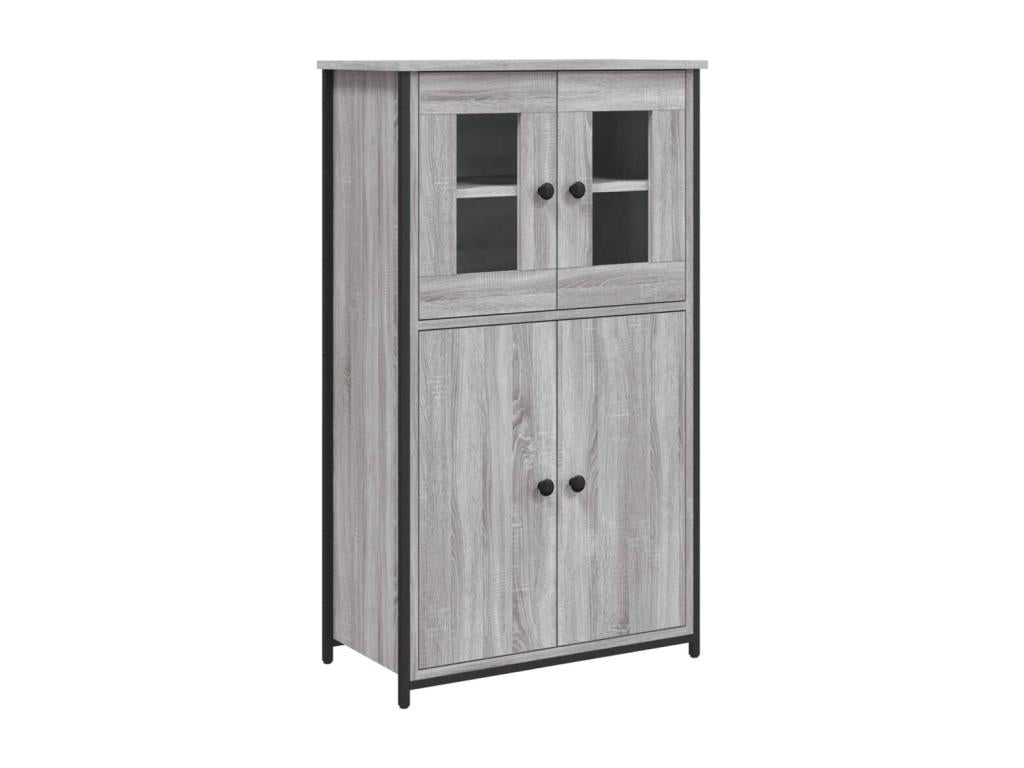 Buffet haut Boislis gris 62x32x106,5 cm bois d'ingénierie MAHB31996