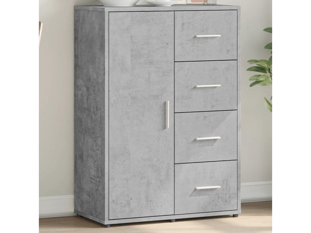 Buffet gris béton 60x31x84 cm bois d'ingénierie XDEZ11831