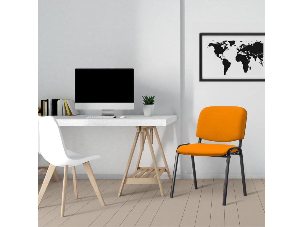 Chaise de conférence - Tissu / Métal noir mat - Ventoriq AOYP18918