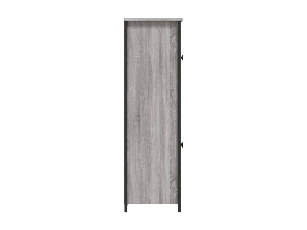 Buffet haut Boislis gris 62x32x106,5 cm bois d'ingénierie MAHB31996