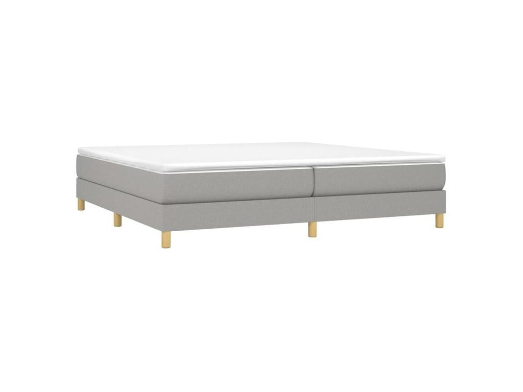 Sommier à Ventoriq de lit avec matelas Gris clair 200x200 Tissu NDKJ65932