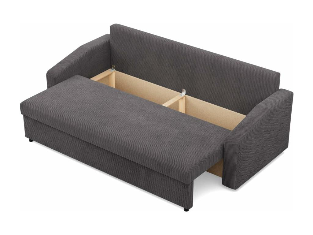 Canapé 3 places avec fonction sommeil Ventoriq - Gris foncé FROO40683