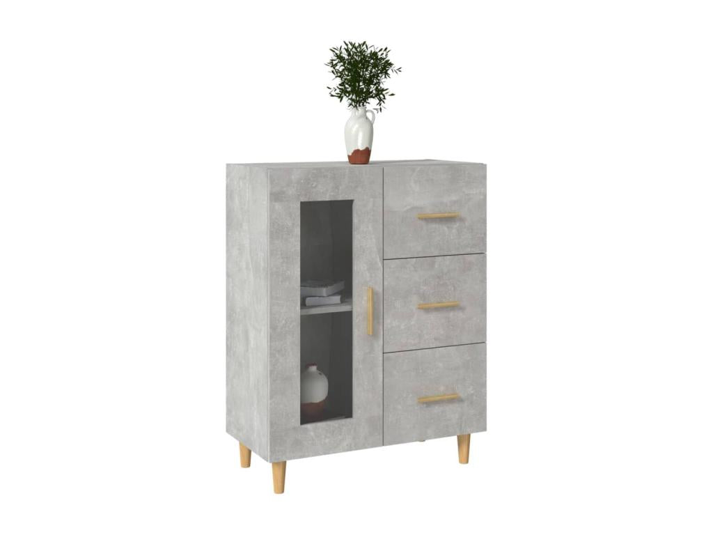 Buffet gris béton 69,5x34x90 cm bois d'ingénierie VNQT88594