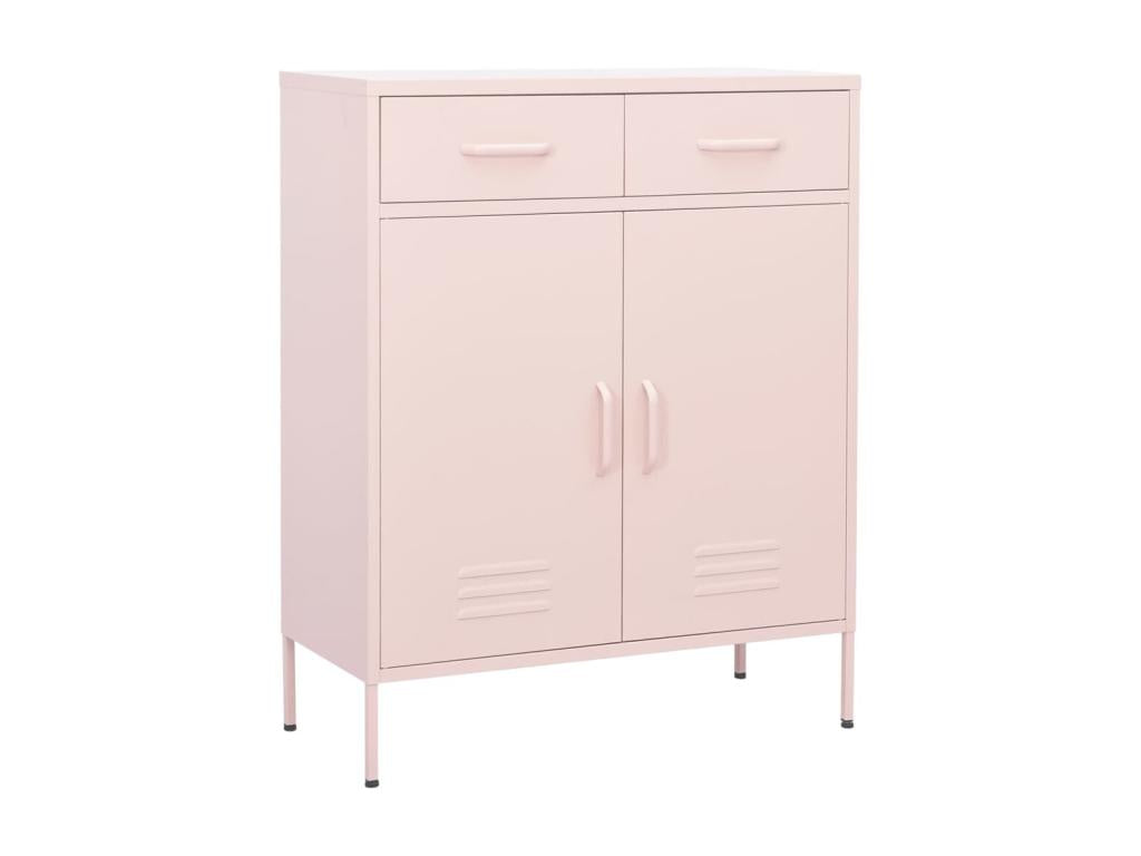 Armoire de rangement Rose 80x35x101.5 Acier 3 AYXJ21438