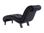 Chaise longue Noir Velours JNFV57681
