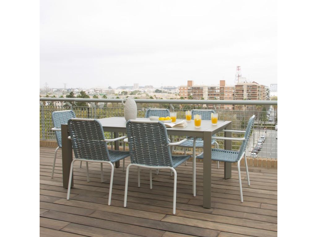 Table de jardin aluminium Gris anthracite 180x75 VCCU92725