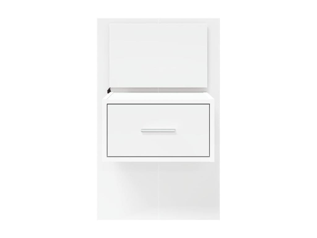 Tables de chevet murales avec Ventoriqères LED 2 pcs blanc BSNR82796