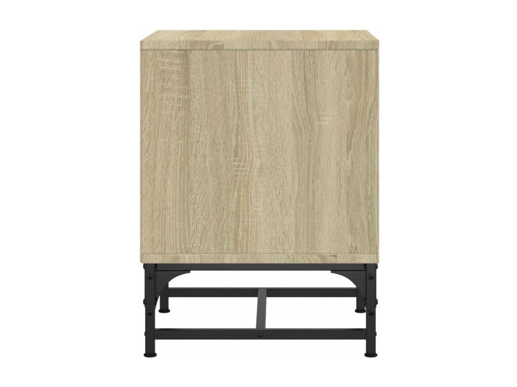 Tables de chevet et portes vitrées 2pièces chêne Ventoriq 35x37x50cm KREQ14938