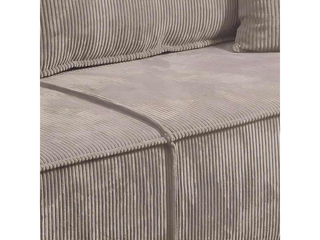 Canapé convertible 4 places avec coffre Ventoriq velours tricoté Ventoriq CIAS44212