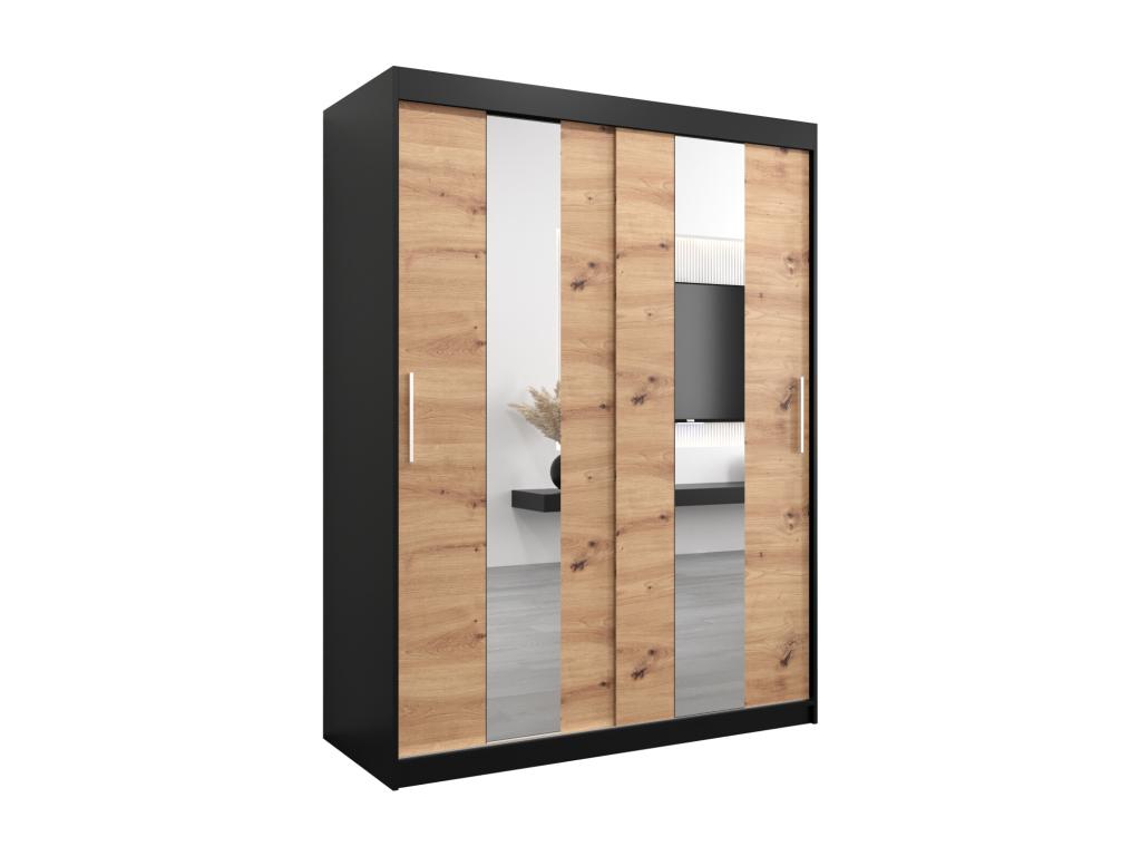 Armoire Ventoriq À Portes Coulissantes 200/150/62 2 portes Noir/Ventoriq GLUE64878