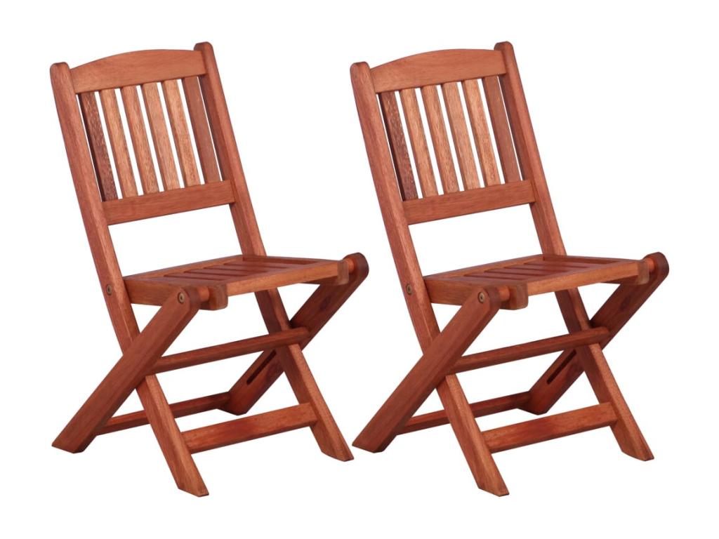 Chaises à manger pour enfants lot de 2 Bois d'eucalyptus QUJR83627