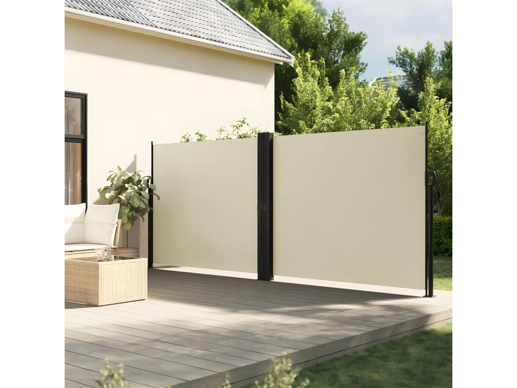 Auvent latéral rétractable Crème 160x1200 cm VFJB86418