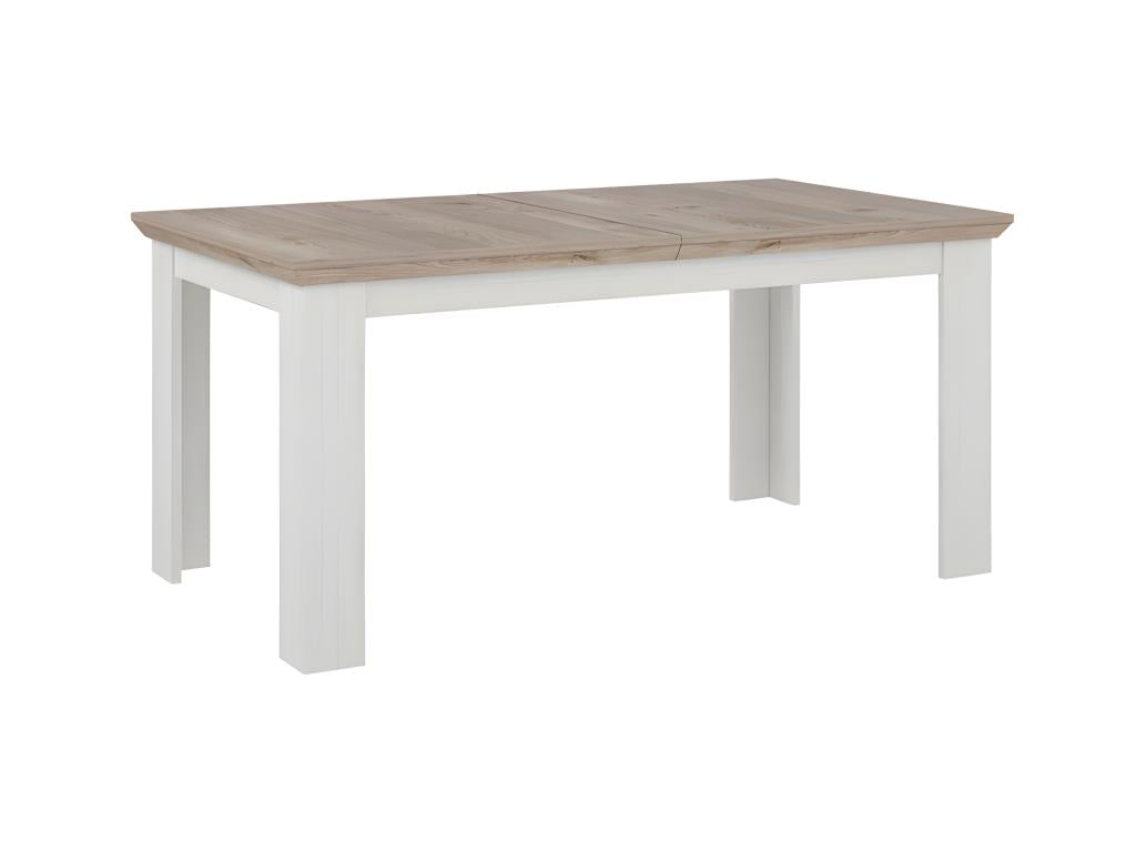 Table de repas extensible 160/206 cm décor chêne blanc - Ventoriq PXQC41381