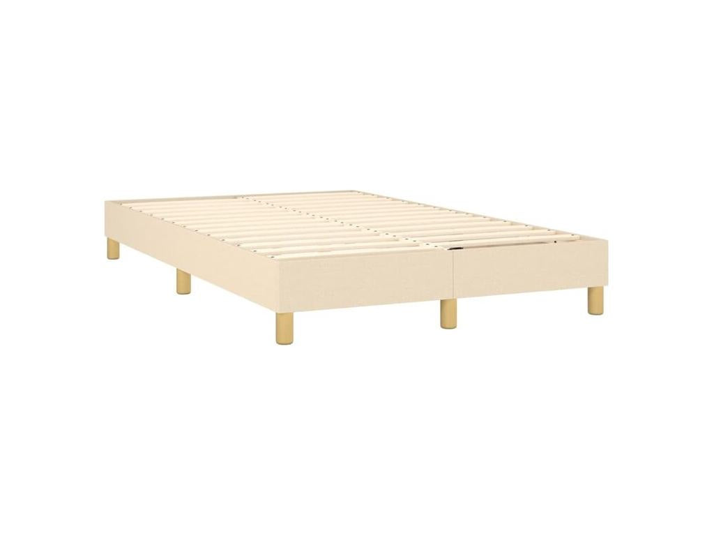 Sommier à Ventoriq de lit avec matelas Crème 120x200 Tissu ZHSD35340