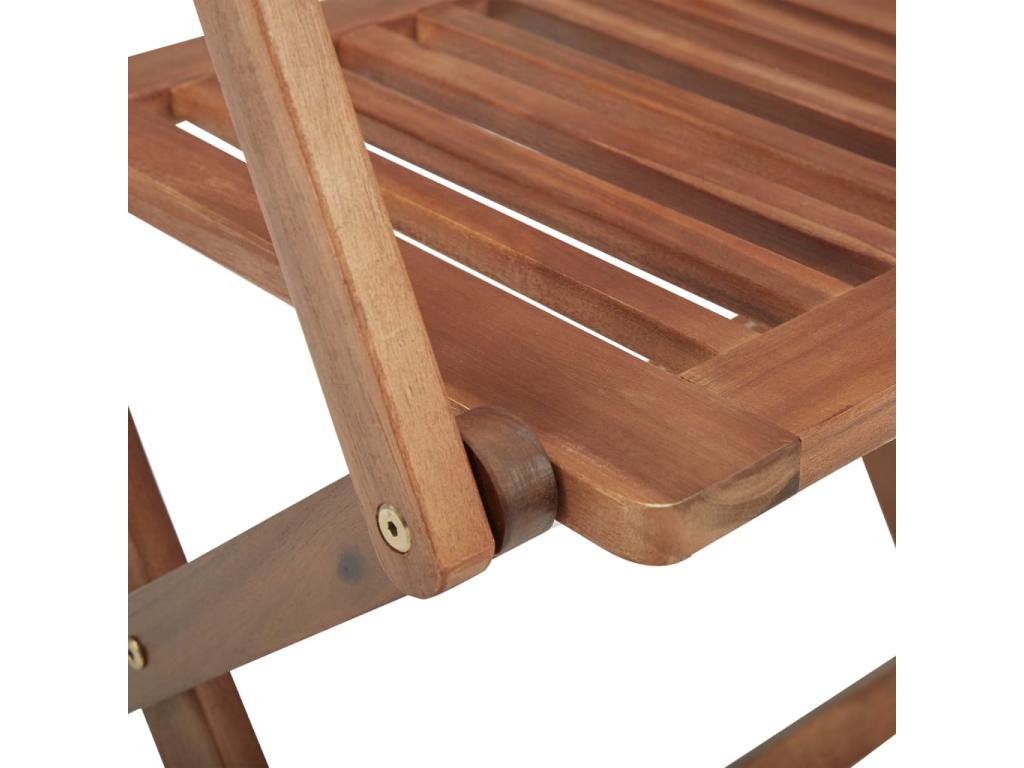 Chaises pliables de jardin 6 pcs avec coussins Bois d'Boislis 84 XHON48641