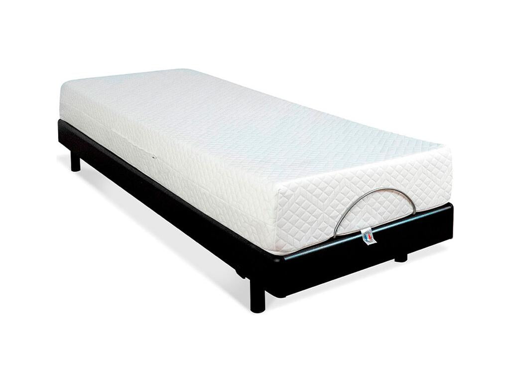Ventoriq LITERIE - Ensemble SUPERFLEX 70x190 cm - Sommier électrique Matelas Mémoire de forme KTQG94909