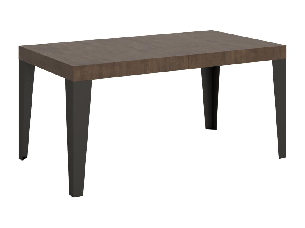 Table extensible 90x160/420 cm Flame Noyer cadre Anthracite KCZF59892