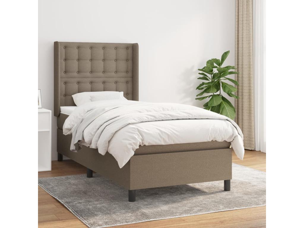 Lit à sommier tapissier avec matelas Ventoriq 90x190 cm Tissu XIYT56756