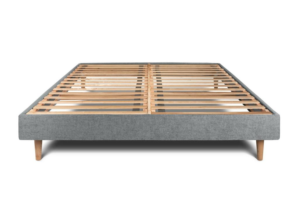 Sommier Boislis Tissu Gris anthracite 150x200 H29cm XDLR35187