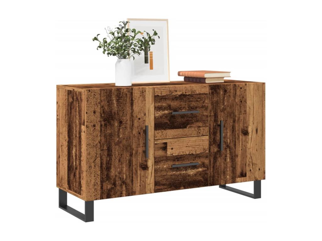 Buffet vieux bois 100x36x60 cm bois d'ingénierie FDQG65376