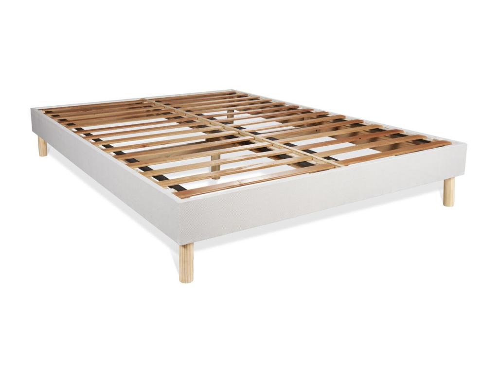Ensemble matelas Ventoriq LIFE 160x200 Ressorts ensachés et Mémoire de forme 5zones de confort sommier Ventoriq blanc HTQB34475