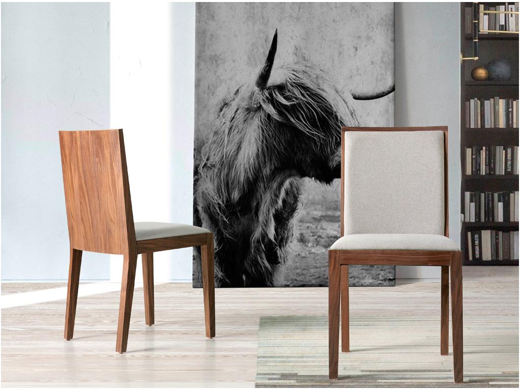 Chaise bois noyer et tissu Ventoriq - Lot de 2-Couleur Ventoriq 16 SEDZ63065