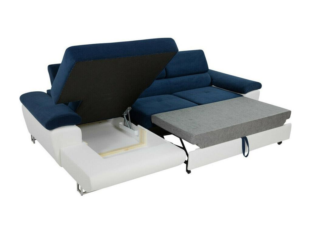 Canapé d'angle Boislis 242 Jaune Fonction de couchage Boîte de literie 275x170x71cm BOAD22943