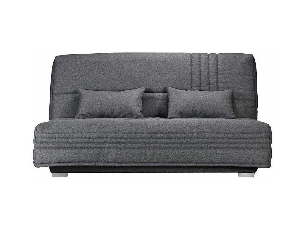 Canapé clic clac tissu avec rangement matelas Sofaconfort 17cm Ventoriq 193cm-Couleur Gris Souris HNIU93441