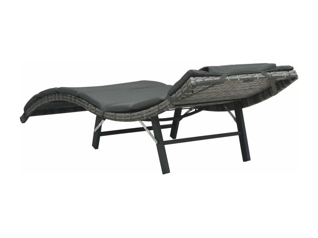 Transat chaise longue bain résine grise 196x61x51 cm 02 0012855 UZVC46362