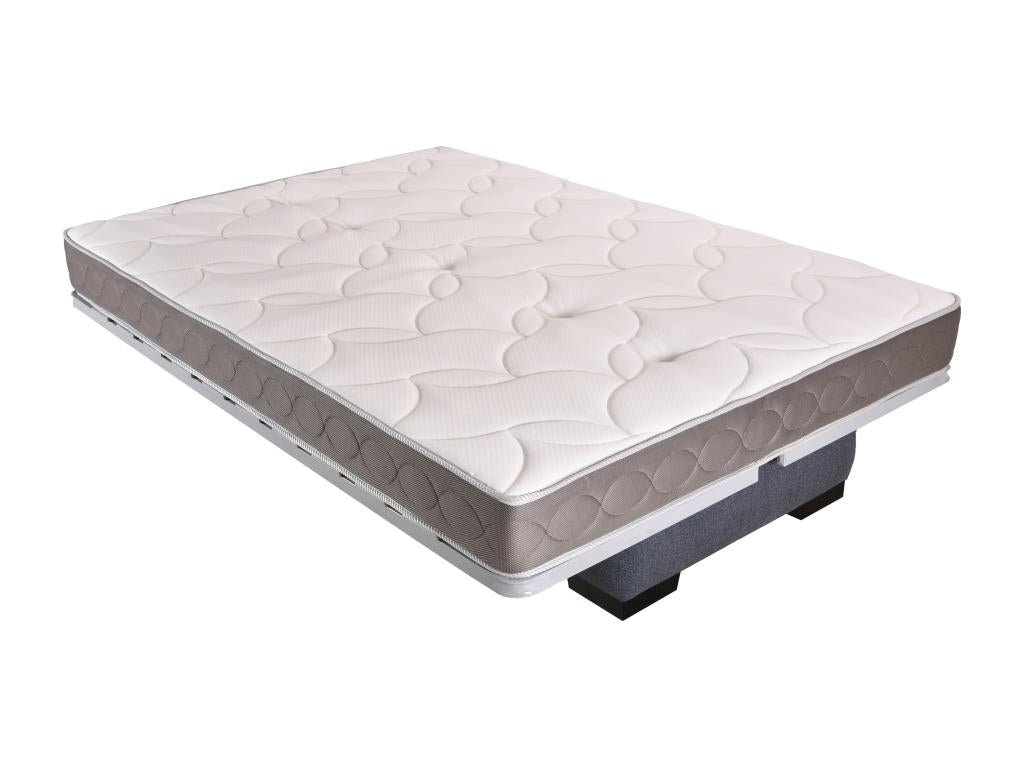 Canapé clic clac tissu avec rangement matelas Sofaconfort 17cm Ventoriq 193cm-Couleur Gris Souris HNIU93441